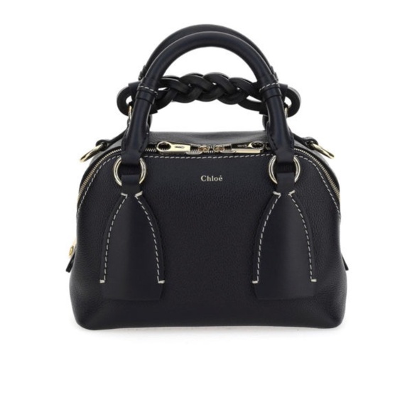 Chloe Handbags - CHLOE 'DARIA' BRAIDED HANDLE GRAIN LEATHER SMALL SHOULDER BAG